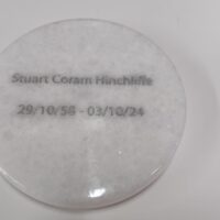 marble lid with engraving